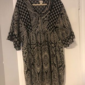 Anthropologie Black and White Dress